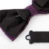 Набор мужской: галстук-бабочка + платок, фиолетовый - Набор мужской: галстук-бабочка + платок, фиолетовый