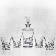 Набор для виски ICE 6 в 1, Графин-декантер, бокалы, форма для льда &quot;Сфера&quot;, для крепких напитков - Набор для виски ICE 6 в 1, Графин-декантер, бокалы, форма для льда "Сфера", для крепких напитков