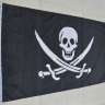 Пиратский флаг Череп с саблями 150 на 90 см - Пиратский флаг Череп с саблями 150 на 90 см