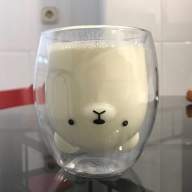 Стакан с двойными стенками, стеклянный в форме белого мишки - Стакан с двойными стенками, стеклянный в форме белого мишки