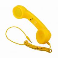 Телефонная ретро трубка для смартфона жёлтая - Телефонная ретро трубка для смартфона жёлтая
